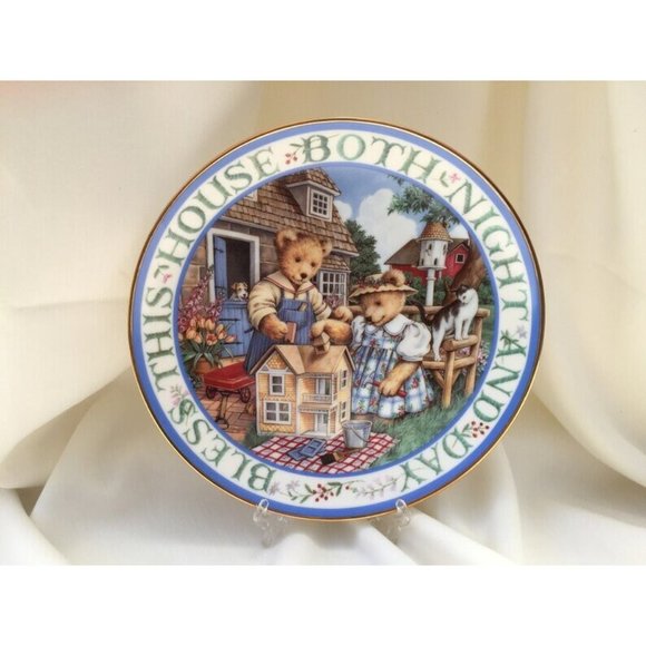 Royal Doulton China Plate, “Bless This House”, Limited Edition, Franklin Mint PD - Picture 2 of 7